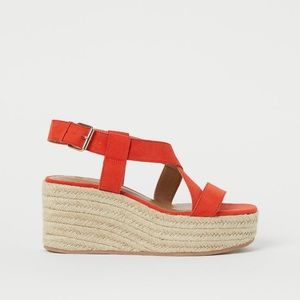 Platform h&m bright orange sandals